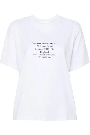 Victoria Beckham T-shirt à logo strassé