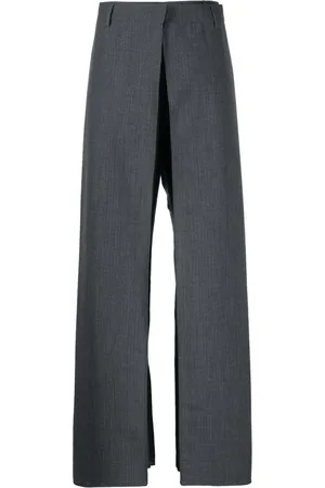 Fendi Pantalon en laine vierge à coupe fuselée
