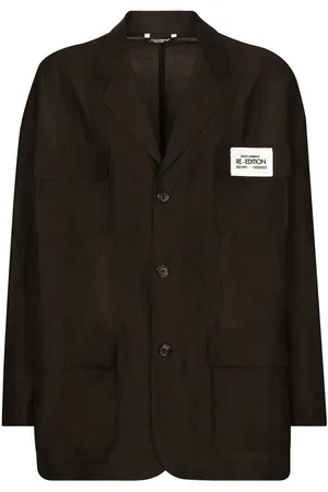 Dolce & Gabbana Blazer en lin à simple boutonnage