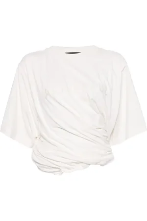 ALAINPAUL T-shirt drapé à logo brodé