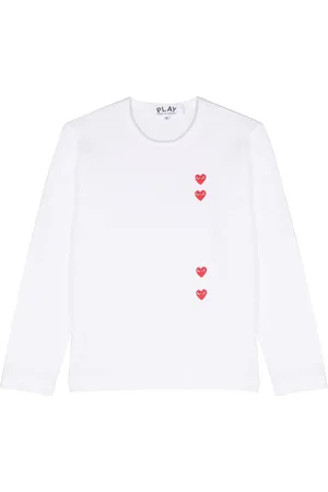 Comme des Garçons T-shirt en coton à imprimé coeur