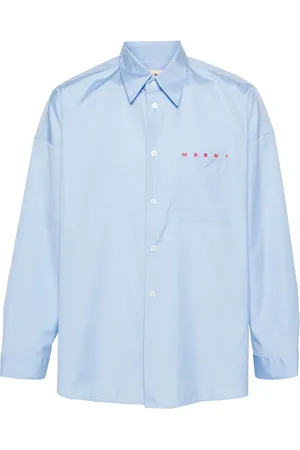 Marni Chemise en coton à logo imprimé