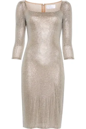 GIUSEPPE DI MORABITO Robe mi-longue à ornements en cristal