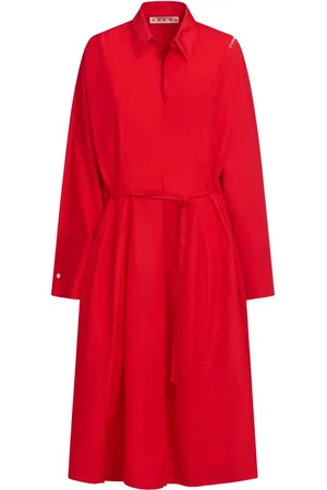 Marni Robe en coton à coupe mi-longue