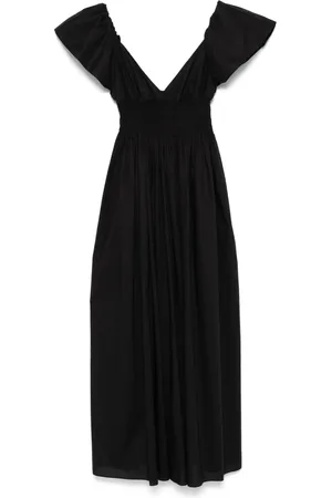 MATTEAU Robe mi-longue à manches volantées