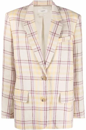 Marant Etoile Blazer en lin à carreaux