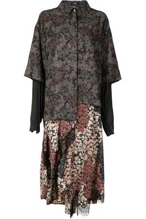 GOEN.J Robe fleurie à design superposé