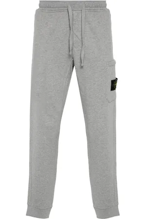 Stone Island Pantalon chiné à coupe fuselée