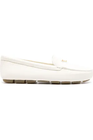 Prada Mocassins en cuir à plaque logo