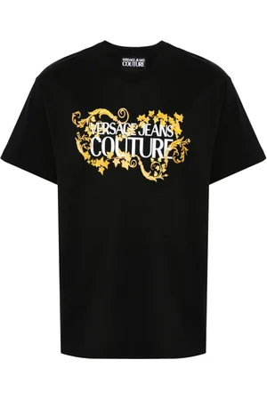 VERSACE T-shirt en coton à logo imprimé