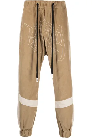 HACULLA Pantalon sarouel nervuré à logo brodé