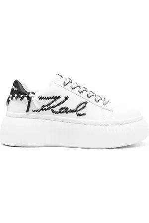 Karl Lagerfeld Baskets plateforme à logo brodé