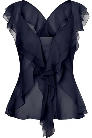 Alberta Ferretti Blouse en soie à effet de transparence
