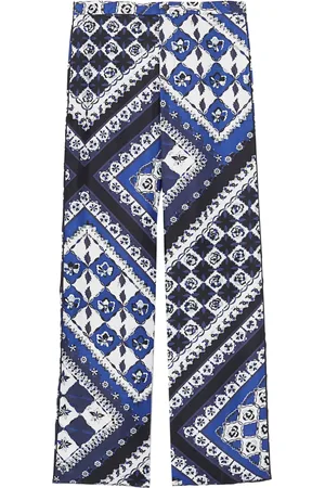Puccini Pantalon en soie à imprimé Festa