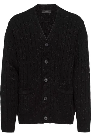 Prada Cardigan en maille métallisée
