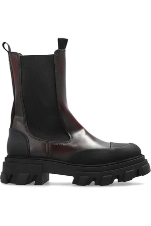 Ganni Bottines chelsea en cuir artificiel