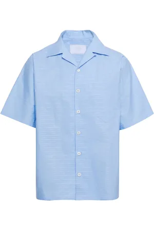 Prada Chemise en coton à logo en jacquard