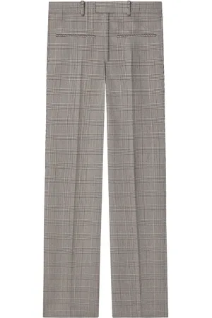 Courrèges Pantalon droit à imprimé Prince de Galles