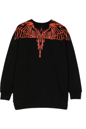 MARCELO BURLON Sweat en coton mélangé à imprimé Wings