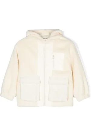 Fendi Veste en peau lainée artificielle à capuche