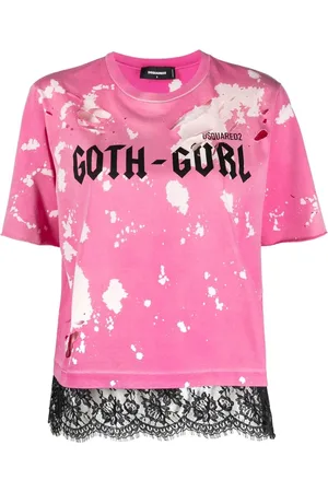 Dsquared2 T-shirt Goth Girl à effet usé