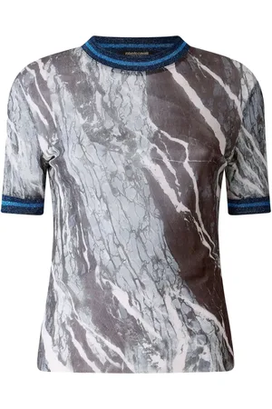 Roberto Cavalli T-shirt à imprimé marbré
