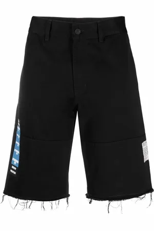 Heron Preston Short en jean à bords francs