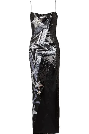 Balmain Robe longue à ornements de sequins