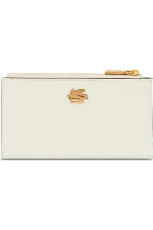 Etro Porte-cartes en cuir à plaque logo
