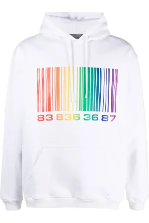 VTMNTS Hoodie en coton mélangé à imprimé code-barres