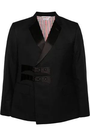Thom Browne Blazer en laine à revers crantés