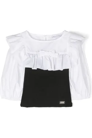 MONNALISA Blouse bicolore à détails de volants