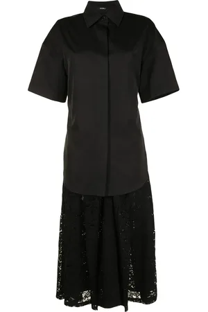 GOEN.J Robe superposée à dentelle plissée