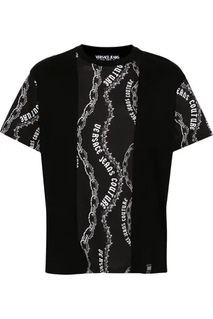 VERSACE T-shirt à imprimé Chain Couture
