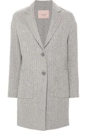 Twin-Set Manteau à sequins brodés