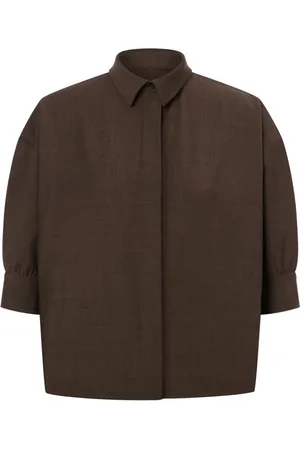 Serafini Chemise crop à manches courtes