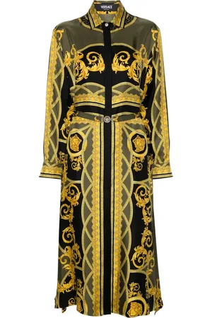VERSACE Robe-chemise La Coupe des Dieux en soie