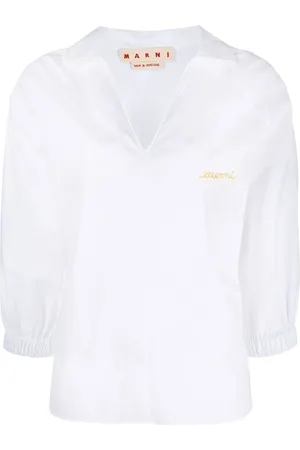 Marni Blouse en coton à col v