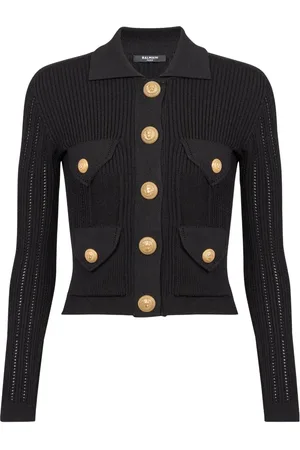 Balmain Cardigan en maille à design nervuré