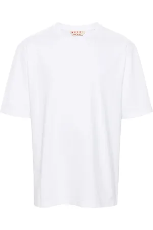 Marni T-shirt en coton à patch logo