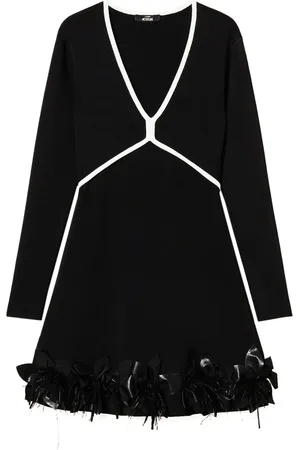 Twin-Set Robe courte à détails de plumes