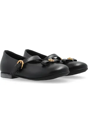 VERSACE Ballerines en cuir à plaque logo