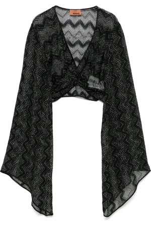 Missoni Haut en crochet à coupe crop