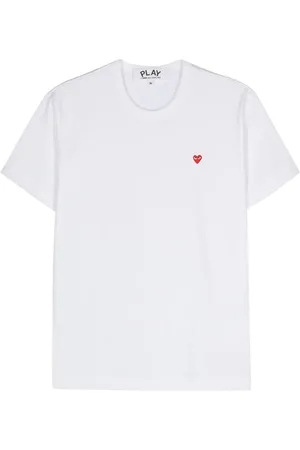 Comme des Garçons T-shirt en coton à patch cœur