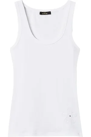 Twin-Set Haut nervuré à ornements strassés
