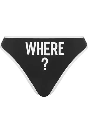 Moschino Bas de bikini à slogan imprimé