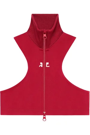 Courrèges Gilet à coupe crop