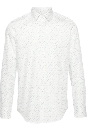 CANALI Chemise en coton à imprimé végétal