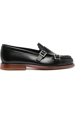 santoni Mocassins en cuir à double boucle