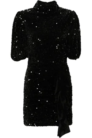 Maje Robe courte en velours à sequins